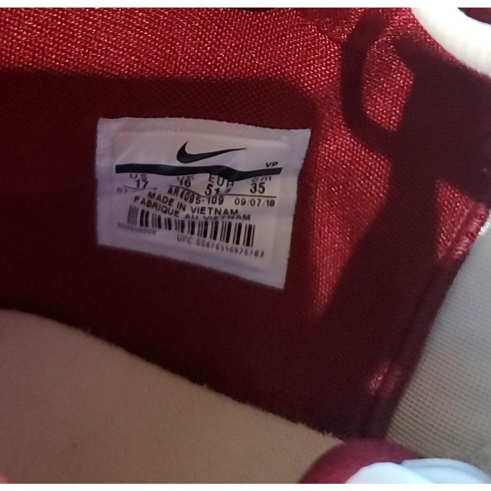 NIKE Air Force Max ’19 TB size 17 White/maroon. AR - Picture 7 of 7